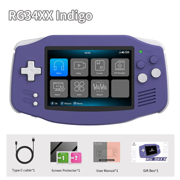 ANBERNIC RG 34XX Handheld Game Console 3.4” IPS 720*480 Screen Linux 64-bit 3500mAH Bluetooth